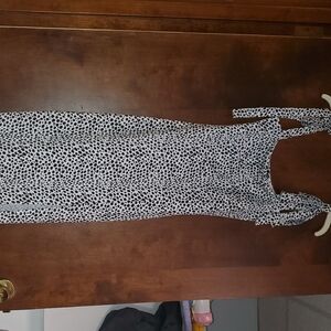 PrettyLittleThing Black and White Polka Dot Mini Dress